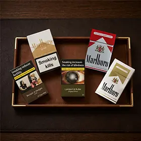 Three cartons unboxed on kitchen table